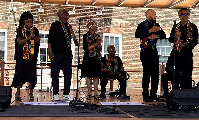 Members of the Washington Revels Jubilee Singers perform at the Juneteenth Celebration June 19 in Market Square.