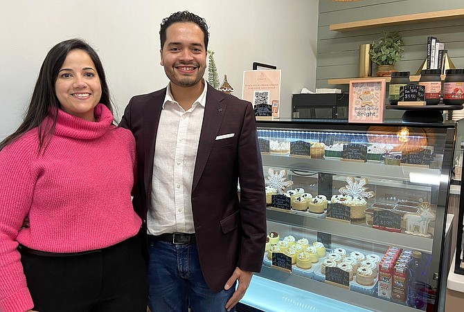 Vanessa Rosario and Ivan Cordero inside their bakery.