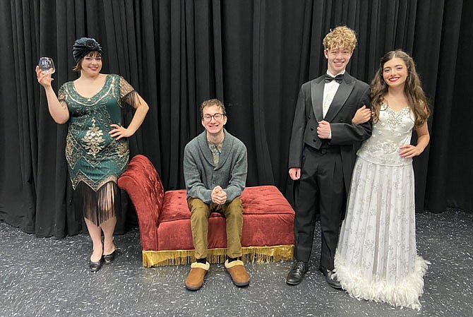 Posing in character are (from left) Scarlett Spano, Jonah Hilbert, Jonah Uffelman and Sammy Hayes.