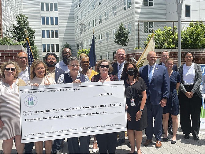 Local leaders convened at Alexandria’s Spire apartment complex in early July where U.S. Department of Housing and Urban Development officials presented $3.5 million to help remove barriers to housing affordability.