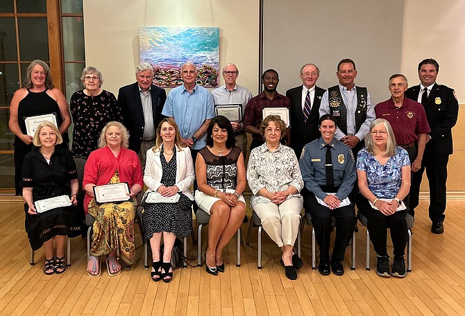 Photo Courtesy of Katherine MacCammon

The honorees are (back row, from left) Janet Jaworski, Joan Black, Albert L. Leightley II, Paul Beechler, Ike Eichenbrenner (Boeing volunteers), Anthony Amos, Timothy T. Tilson, Jim Egbert, Gordon Tillery Jr. and Bryan Sullivan; and (front row, from left) Penny Rood, Deborah Mueller, Jennifer Pearl Hurst, Carolina Hurtado, Linda Powell, Capt. Natalie M. Hinesley and Bridget Merz.