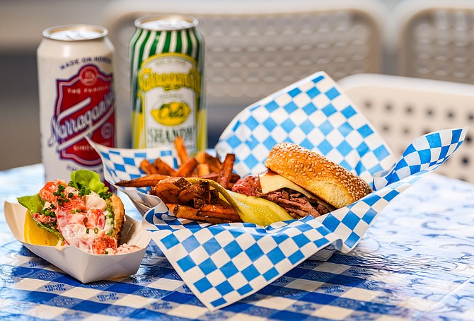 Ned’s New England Deck offers fresh lobster rolls, as well as North Shore Beef Sandwiches with shaved roast beef.