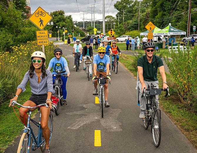 Trail users celebrate the 50th year anniversary of of the “First Ride”