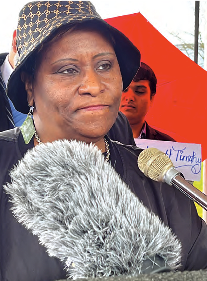 Melissa Johnson, Timothy Johnson’s mother, at the NAACP Justice Rally outside the Fairfax County Government Center on Saturday morning, April 1: “He was our son, and he was loved.