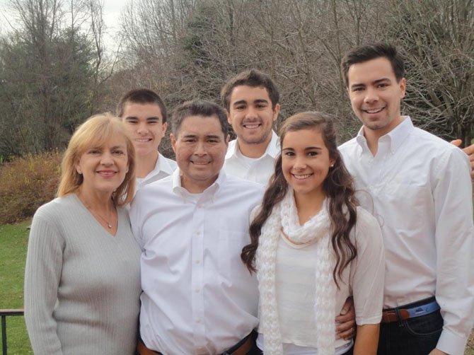 The Sanson Family at Thanksgiving 2011, soon after Eric began walking following a heart transplant in July 2011. Front row: Donna, Eric, and Rachel (Langley HS Class of 2012). Back row: Tim (LHS ‘14), Peter (LHS ‘10) and Joe (LHS ’08). 