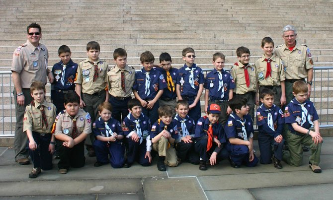 Scouts from Centreville’s Cub Scout Pack 2011 attended the wreath-laying ceremony at Arlington National Cemetery. 
