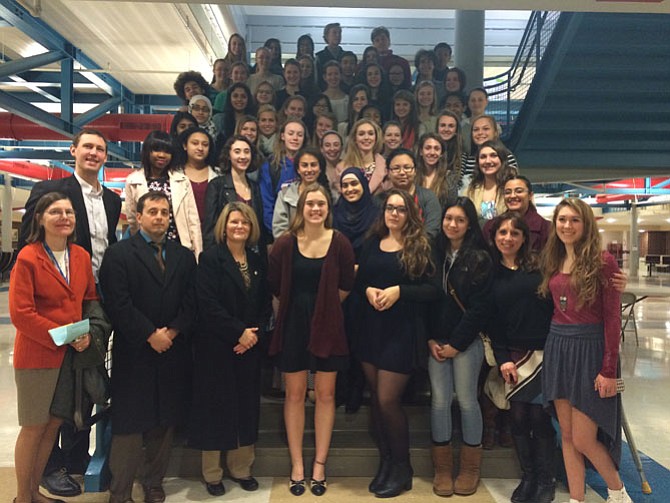 The T. C. Williams’ chapter of National English Honor Society inductees.