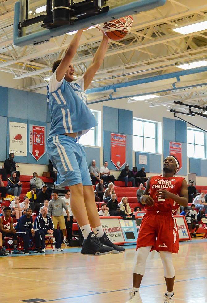 West Springfield senior Lewis Djonkam earned team MVP honors for the Fairfax South All-Stars during the Nova Challenge on April 10 at Marshall High School.