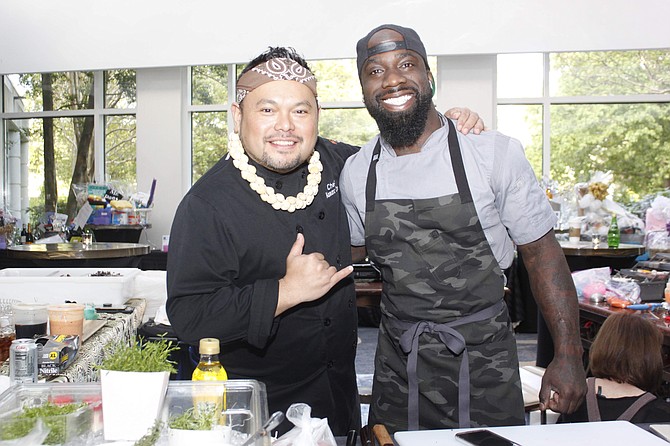 Kaimana Chee, Winner Cutthroat Kitchen, and Founder, Uncle’s Hawaiian Grindz, pictured with Tobias Dorzon, Former Pro Football Player, and Founder, Victory Chefs Catering and The Victory Truck, during PHILLIPS Programs for Children and Families annual gala which supports PHILLIPS’ work with youth who have significant behavioral health challenges.