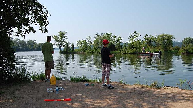 Fishing is just one of the recreation activities on the shores at Fort Belvoir.