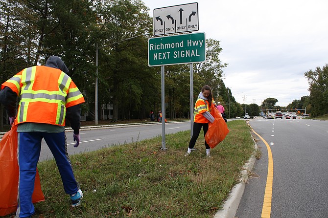 Looking east, past clean ups along Jeff Todd Way have resulted in over 20 bags of trash each year.