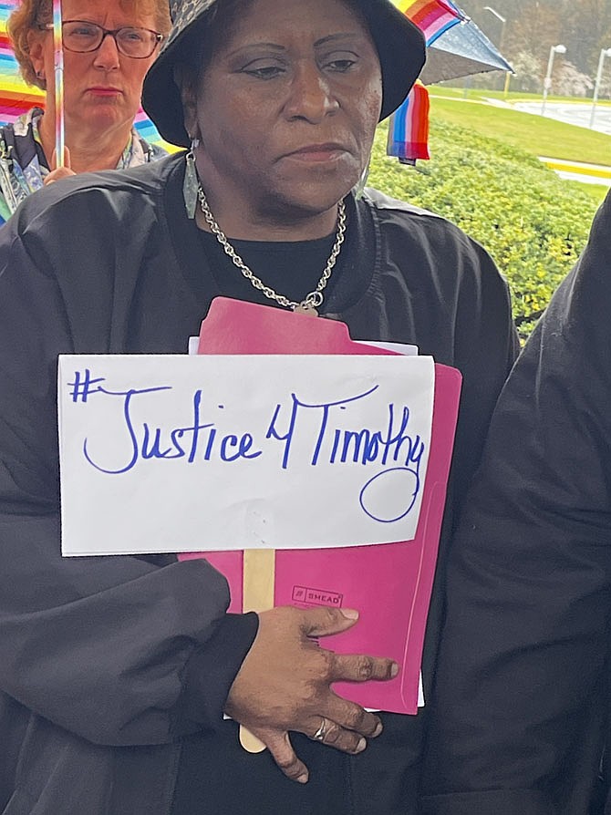 Victim’s mother  Melissa Johnson at  the Fairfax NAACP Rally for Justice [File photo 2023]