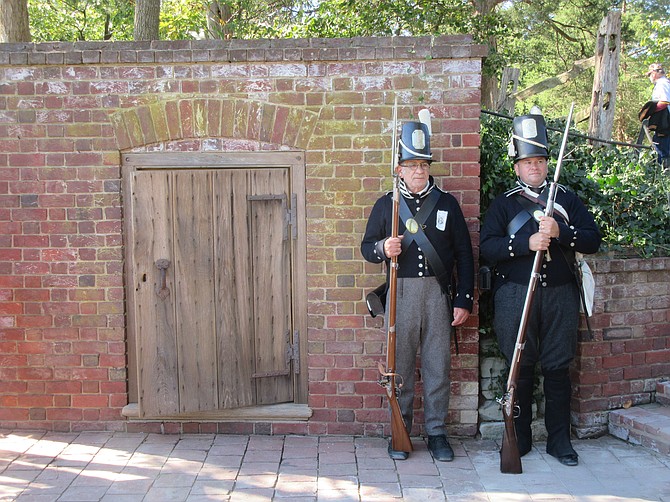 At the Oct. 17 event, members of the Maryland Society of 1812 posted the colors at the tomb.