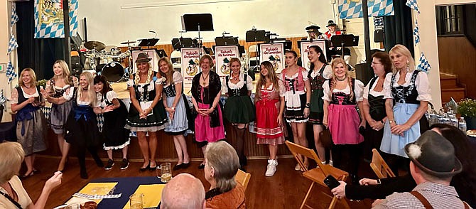 Best Female Dirndl Competition: Includes three past Rotary Club of Great Falls Presidents: Eileen Curtis, Connie Sawtell, and Roz Drayer