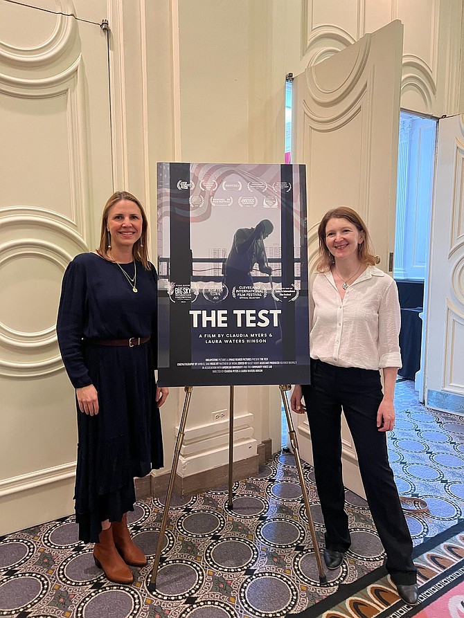 Laura Waters Hinson (left) and Claudia Myers, filmmakers who produced “The Test” pictured before a screening in Washington D.C.