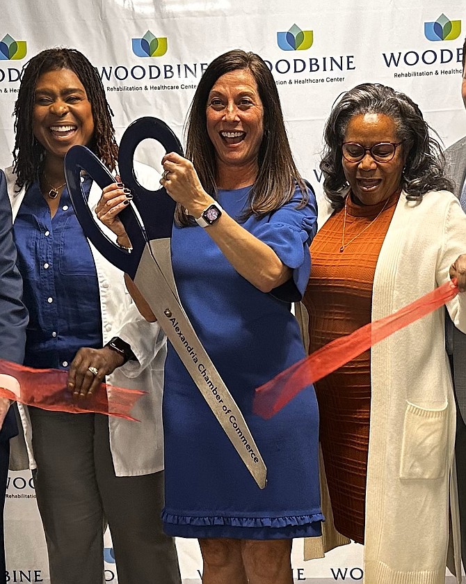 Donna Shaw, Administrator of Woodbine Rehabilitation and Healthcare Center, celebrates the Nov. 13 opening of the Dialysis Den, an onsite dialysis facility and first of its kind in the region.