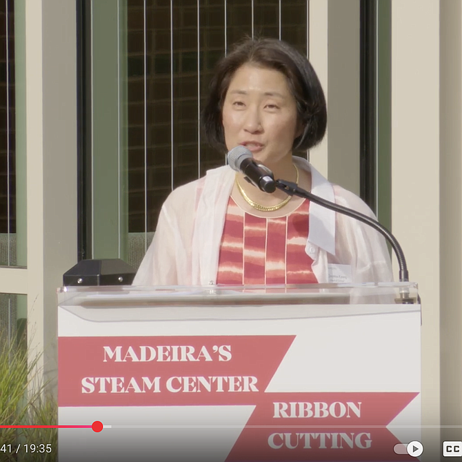 Christina Kyong, head of The Madeira School  [September 2023- Madeira’s STEAM Academic Center, Ribbon Cutting Ceremony