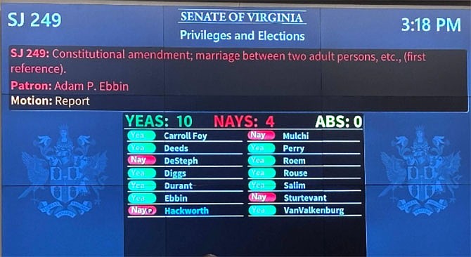 The Privileges and Elections Committee Vote on my Constitutional Amendment Guaranteeing Marriage Equality