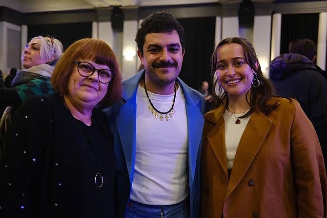 From left: Bonnie Hellman Brown who stars as an American tourist in “Susana,” Geraldo Coello Escalante and Amadine Thomas, co-producers of the film. “Susana” premiered at Sundance on Jan. 22.