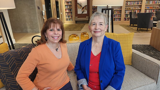 Darlene with Carol Morris, a patient she drove last spring and summer.