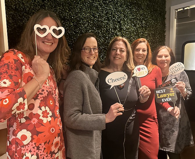 City Attorney Karen Snow, center, celebrates her retirement following 33 years of service; with Joanna Anderson, Christina Brown, Meghan Roberts and Jill Schaub Jan. 29 at Jula’s.