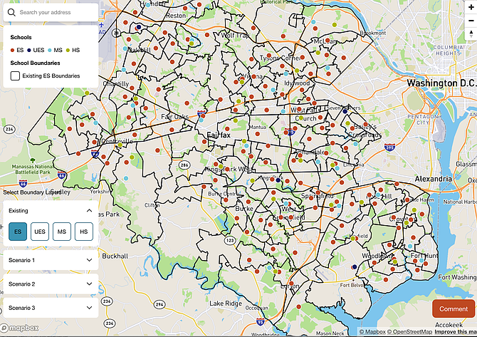 Explore the potential impact of school boundary changes; three scenarios provided