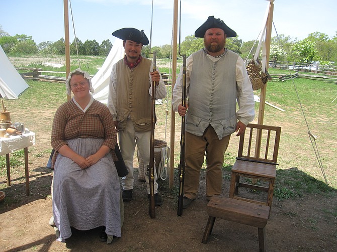 Interpreters at the camp: Alex Crigger, Brian Strong and Matthew Kohler