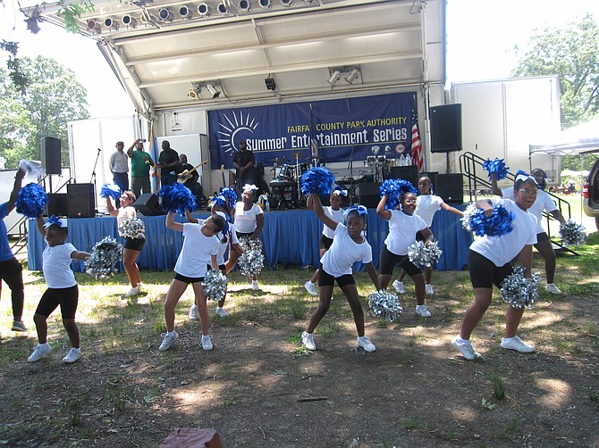 The Gum Springs Lady Panthers danced to “Boots on the Ground.” The girls, ages five to twelve, cheer for the DC Divas.