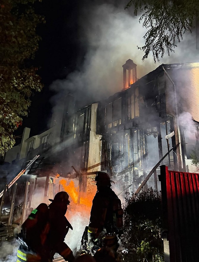 There were no injuries but this townhouse fire spread quickly to neighboring townhouses.