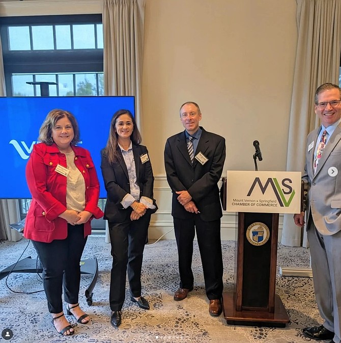 Transportation officials at Belle Haven included Virginia Bulger, Transurban; Vanessa Aguayo, Fairfax County Department of Transportation; Michelle Holland, VDOT; and Mark VanZandt, VDOT.