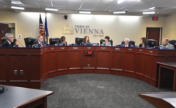 The Vienna Town Council passes a resolution on Monday, Oct. 27, opposing the Fairfax County Public Schools (FCPS) proposed-redistricting plan that would shift Vienna students from James Madison High School to George C. Marshall High School.