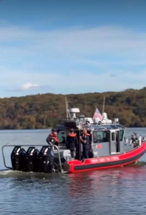 The Maham out on the open water.