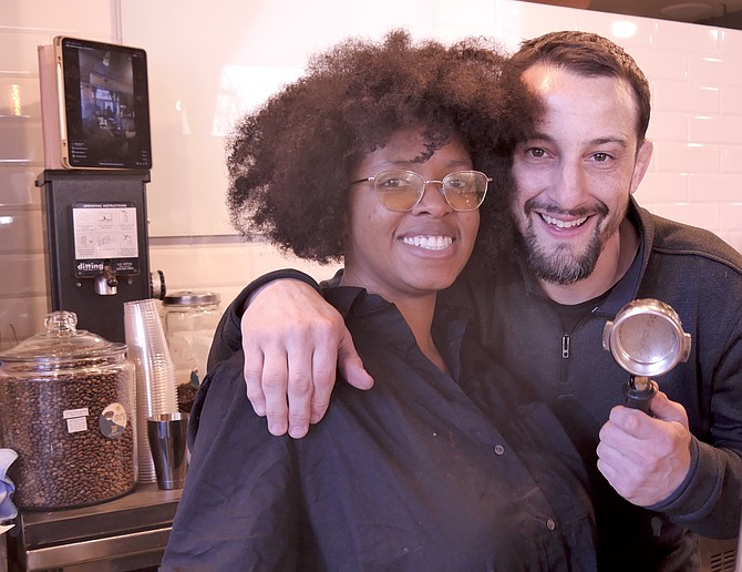 Leo Maggio and his wife Brittani, owners of Valletta Espresso Bar at 682 N. St. Asaph