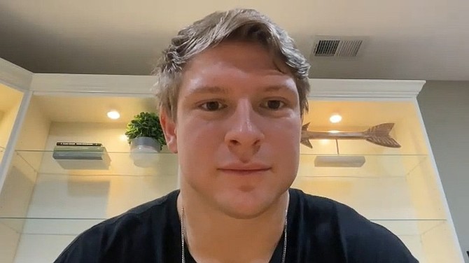 Matthew Hibner during a recent interview with the Ravens.