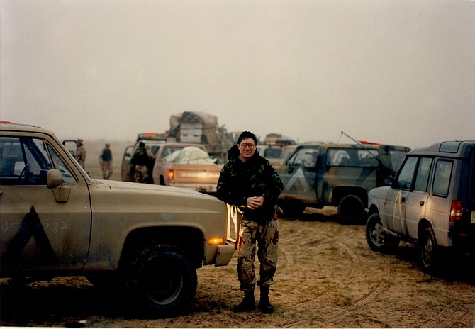 Col. Richard W. Stewart with convoy to Kuwait 1991