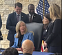 Gov. Abigail Spanberger looks at Del. Irene Shin, …
