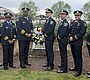 Alexandria Police Chief Tarrick McGuire, third from left, …