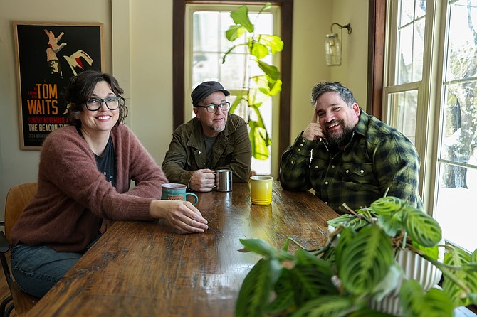 Band members Peter Mulvey and Jenna Nicholls, along with guitarist Ross Bellenoit.