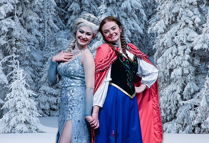 From left are Draconia Craig as Elsa and Amelia Jacquat as Anna in CFTC’s “Frozen.”