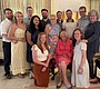 Margaret Johnson, seated, celebrates her 100th birthday surrounded …